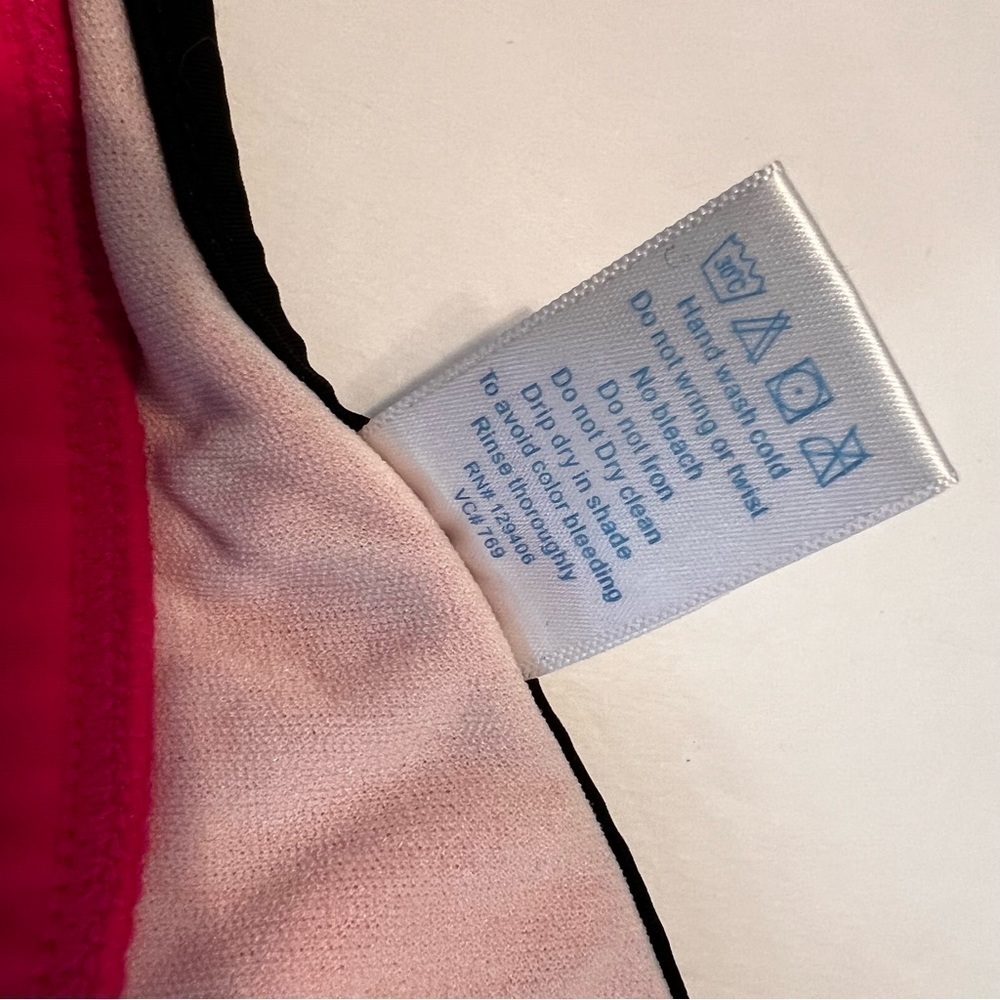 Venus pink and black sporty tie bikini top size C - Picture 7 of 9
